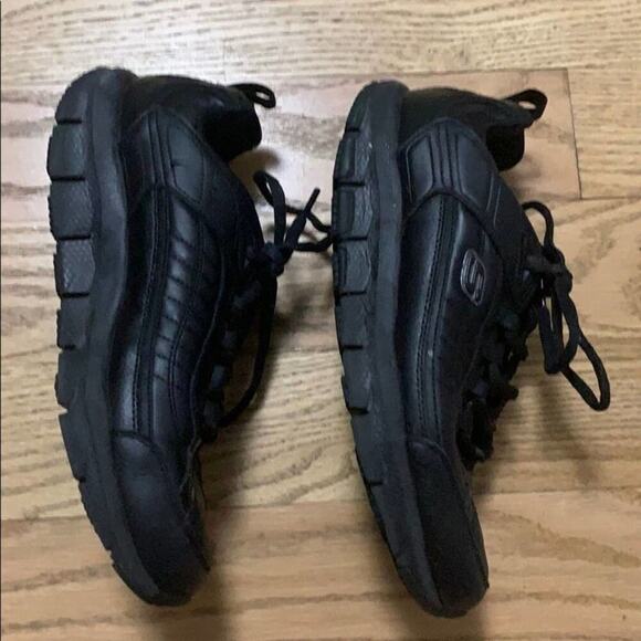 SKECHERS‎ WORK RESALYTE LEATHER  BLACK SHOE… - Picture 5 of 8